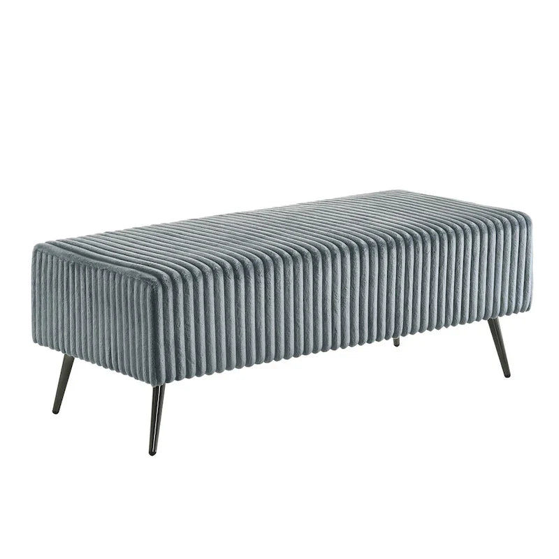 Roundhill Furniture Mavela Wide Wale Corduroy Upholstered Bench 12