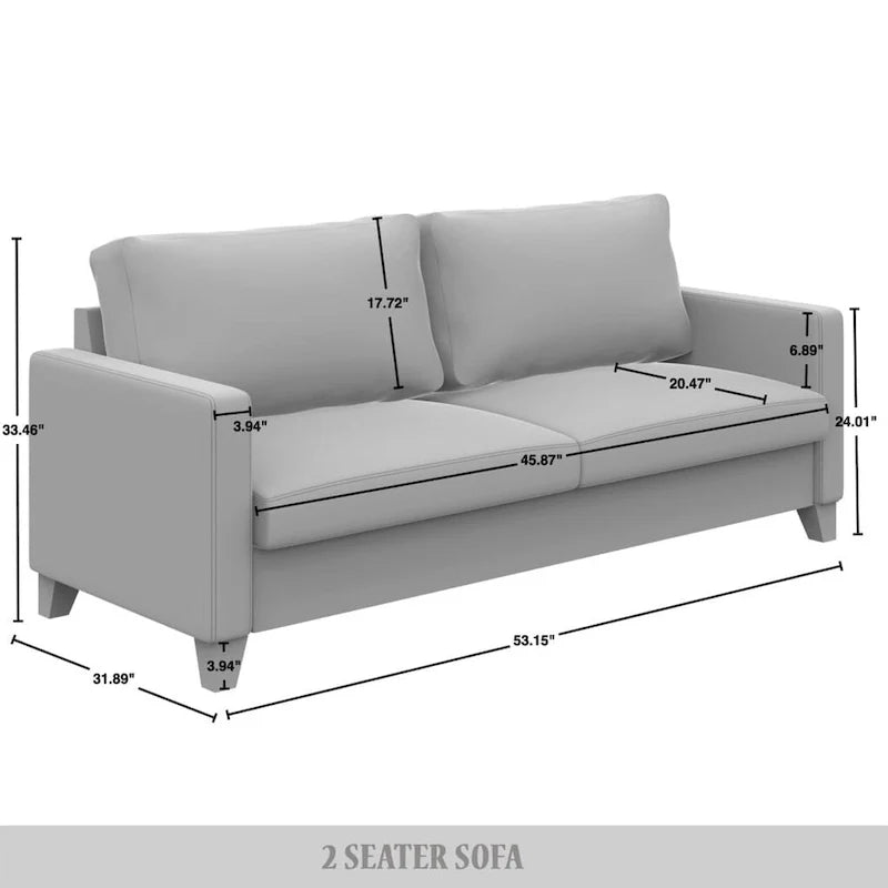 CraftPorch Velvet Upholstered Mid-Century Modern Corduroy 2-Piece Living Room Set 17