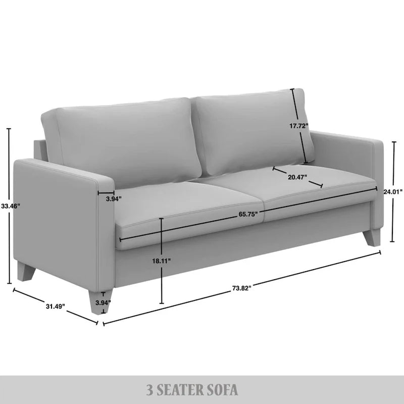 CraftPorch Velvet Upholstered Mid-Century Modern Corduroy 2-Piece Living Room Set 18