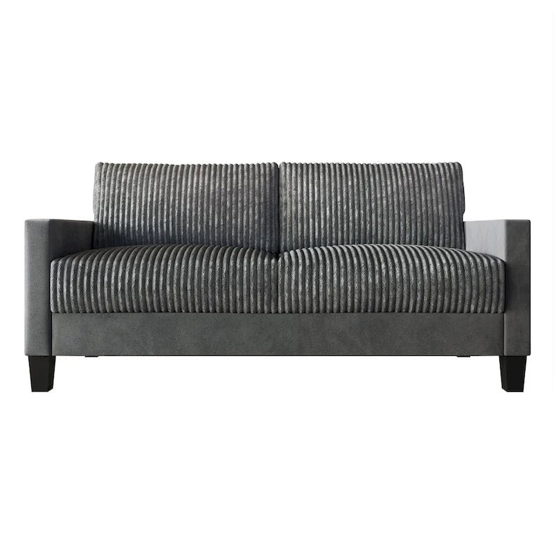 CraftPorch Velvet Upholstered Mid-Century Modern Corduroy 2-Piece Living Room Set 21