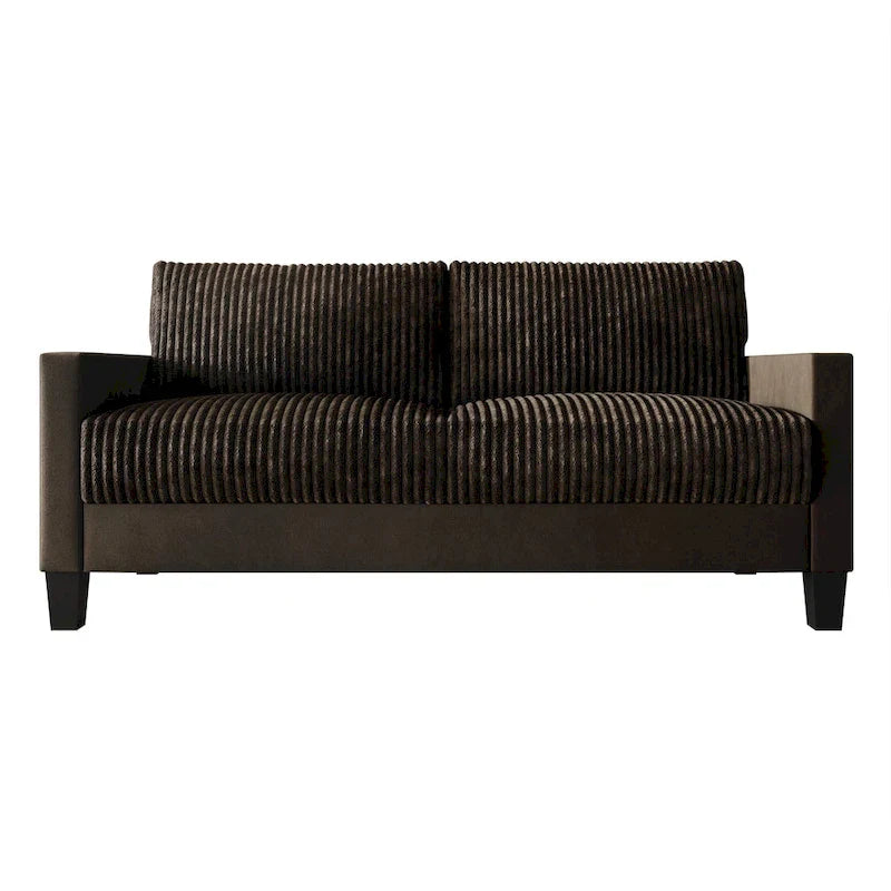 CraftPorch Velvet Upholstered Mid-Century Modern Corduroy 2-Piece Living Room Set 29