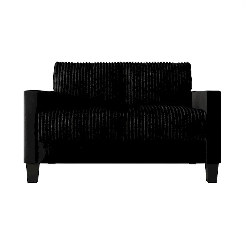 CraftPorch Velvet Upholstered Mid-Century Modern Corduroy 2-Piece Living Room Set 34