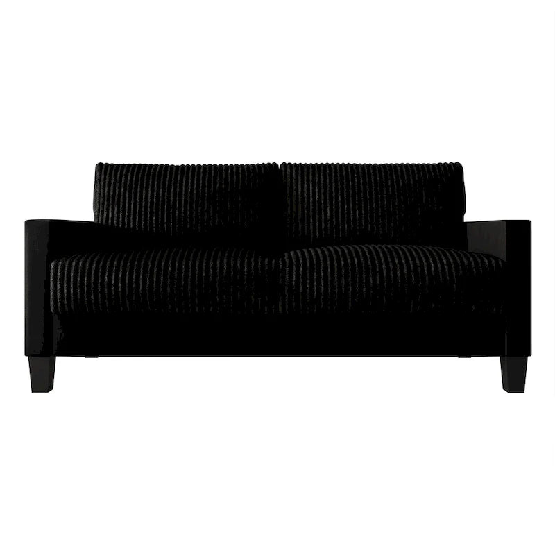 CraftPorch Velvet Upholstered Mid-Century Modern Corduroy 2-Piece Living Room Set 35