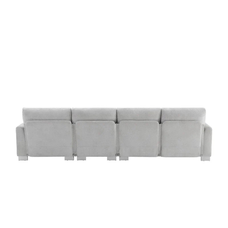 Spacious L-Shaped Chenille Sectional Sofa with Chaise Lounge for Living Room, Apartment, or Office 26