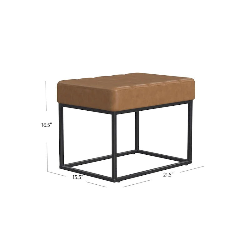 HomePop Theodore Upholstered Ottoman 2