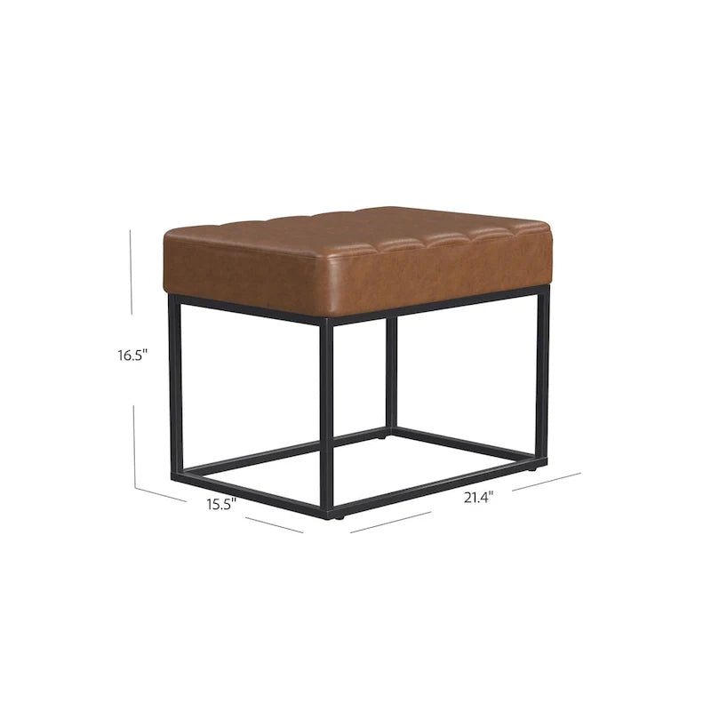 HomePop Theodore Upholstered Ottoman 8