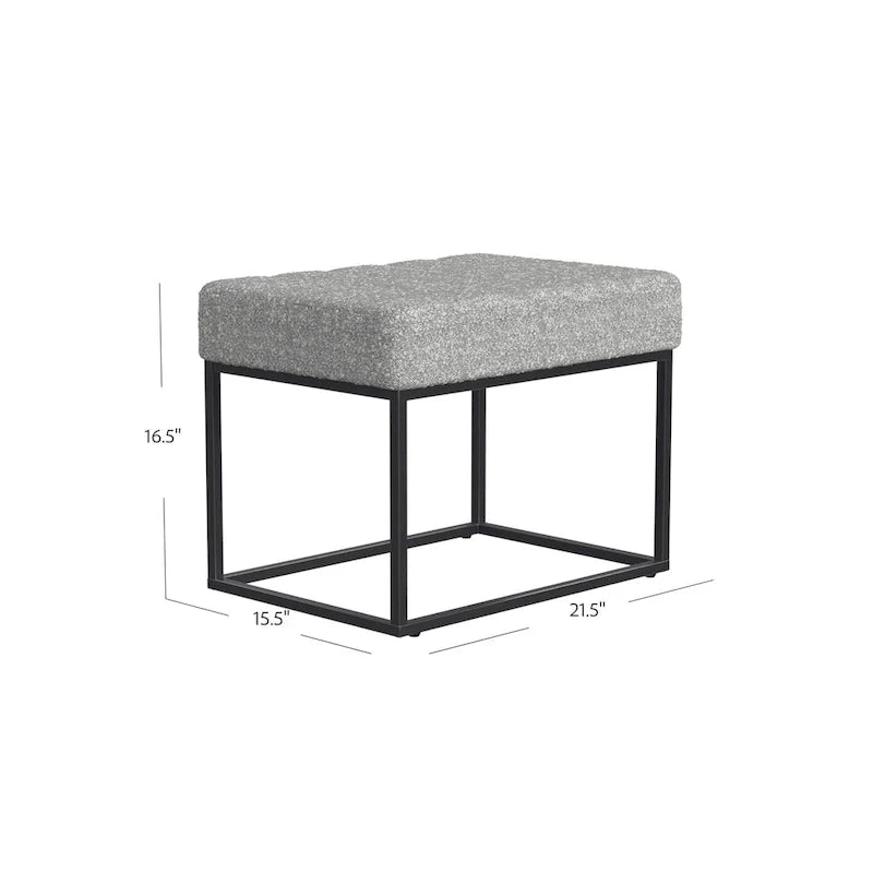 HomePop Theodore Upholstered Ottoman 18