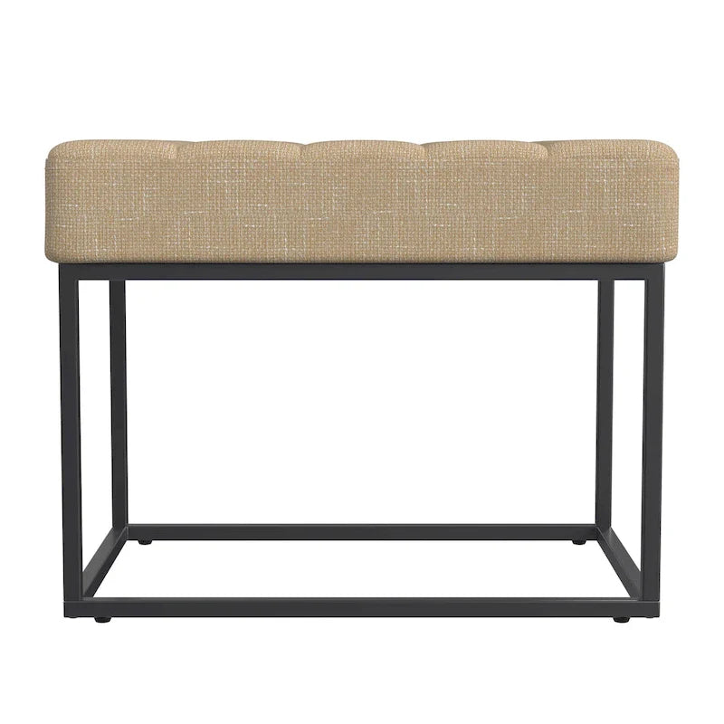 HomePop Theodore Upholstered Ottoman 19