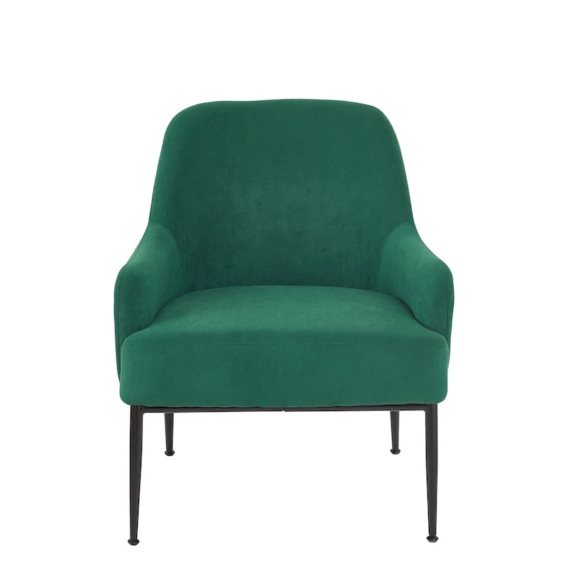 Mid-Century Velvet Accent Chair with Slope Arms 31
