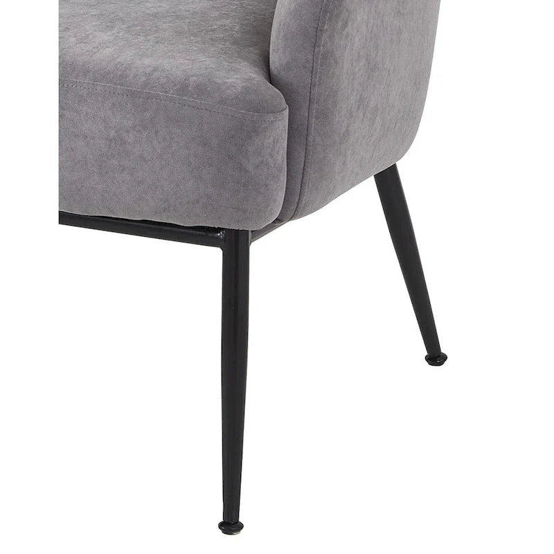 Mid-Century Velvet Accent Chair with Slope Arms 5