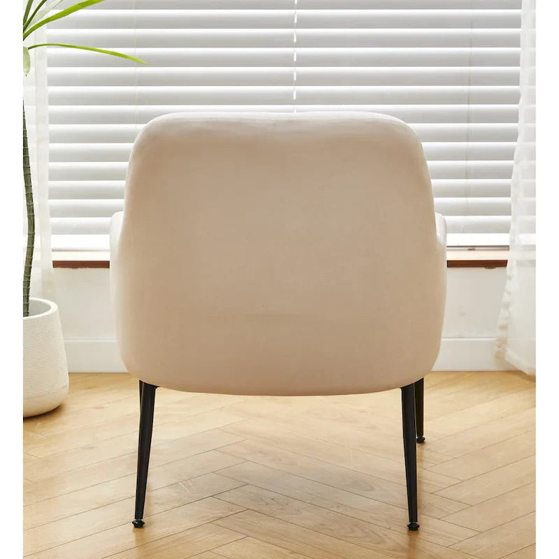 Mid-Century Velvet Accent Chair with Slope Arms 8