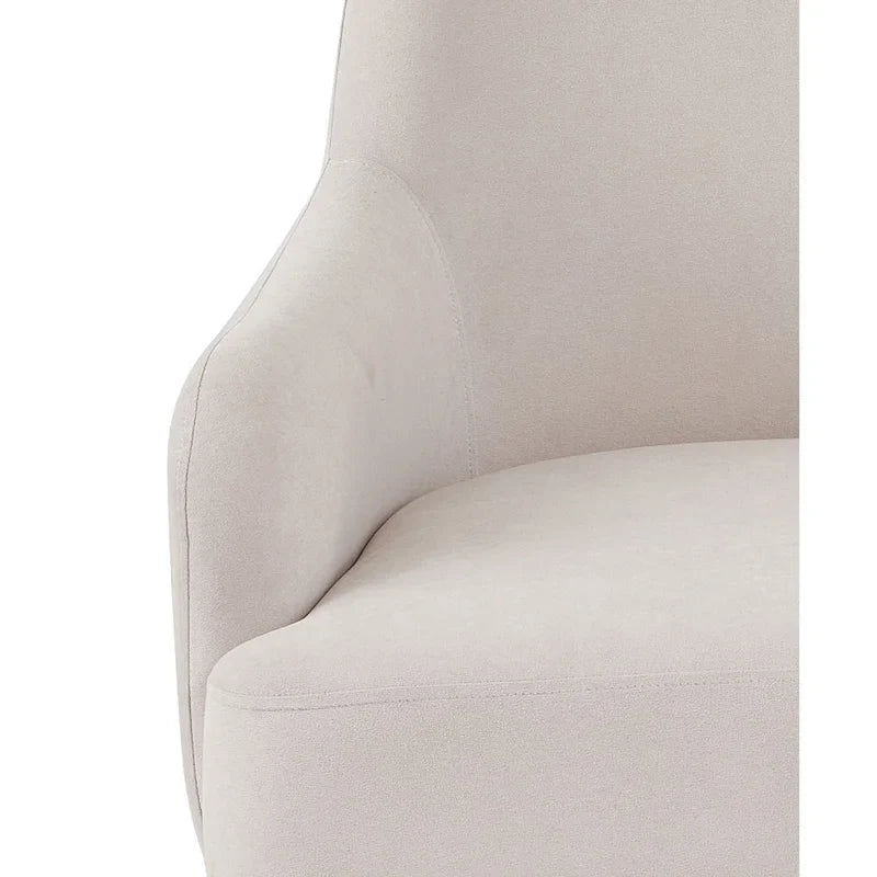 Mid-Century Velvet Accent Chair with Slope Arms 10