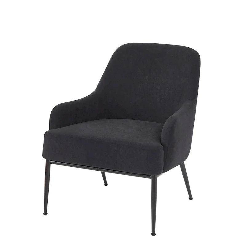 Mid-Century Velvet Accent Chair with Slope Arms 15