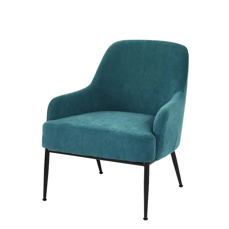Mid-Century Velvet Accent Chair with Slope Arms 17