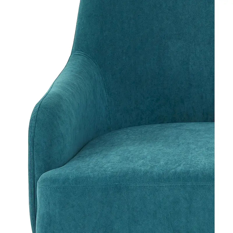 Mid-Century Velvet Accent Chair with Slope Arms 18
