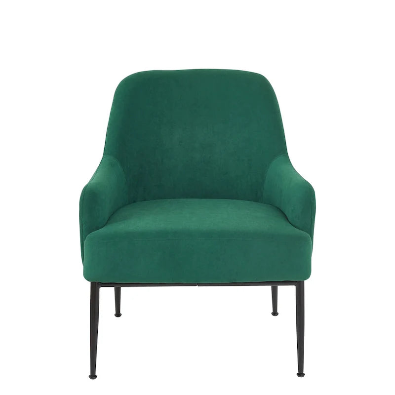 Mid-Century Velvet Accent Chair with Slope Arms 20