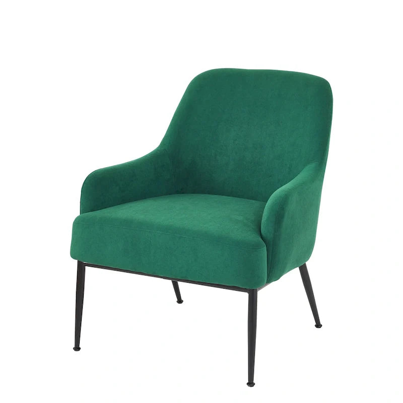 Mid-Century Velvet Accent Chair with Slope Arms 21