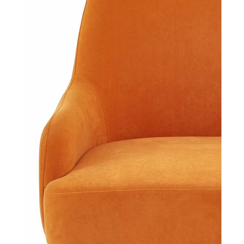 Mid-Century Velvet Accent Chair with Slope Arms 28