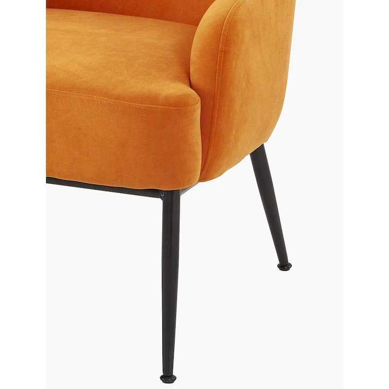 Mid-Century Velvet Accent Chair with Slope Arms 29