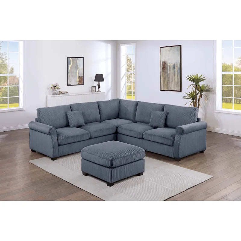 Poundex 4-Piece Sectional Sofa 1