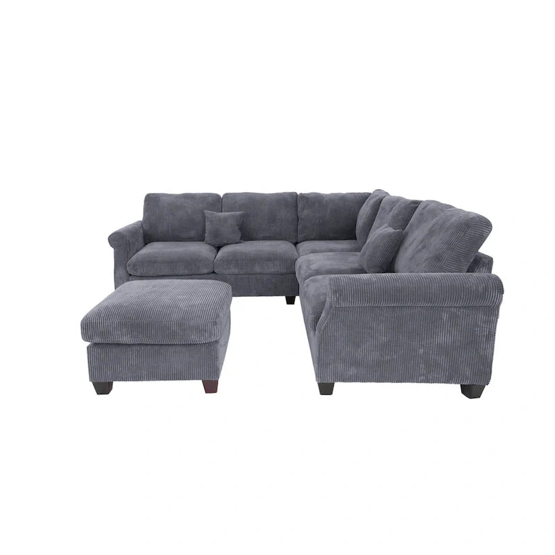 Poundex 4-Piece Sectional Sofa 6