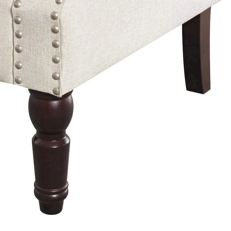 COZYMAN Contemporary Upholstered Armchair Set of 2 - Solid Wood Accent Chairs in Fabric/Faux Leather for Living Room 6