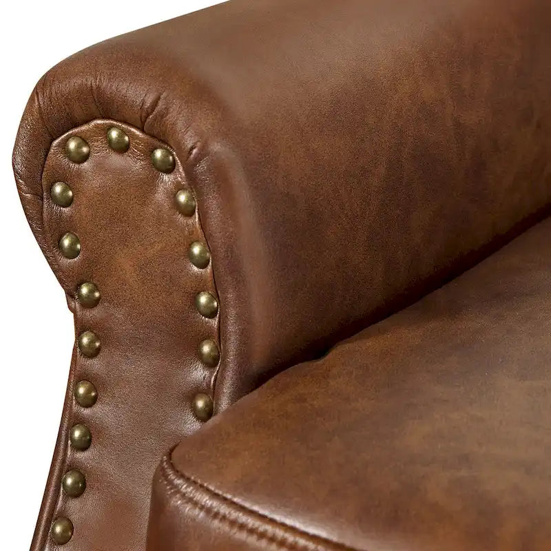 COZYMAN Contemporary Upholstered Armchair Set of 2 - Solid Wood Accent Chairs in Fabric/Faux Leather for Living Room 12