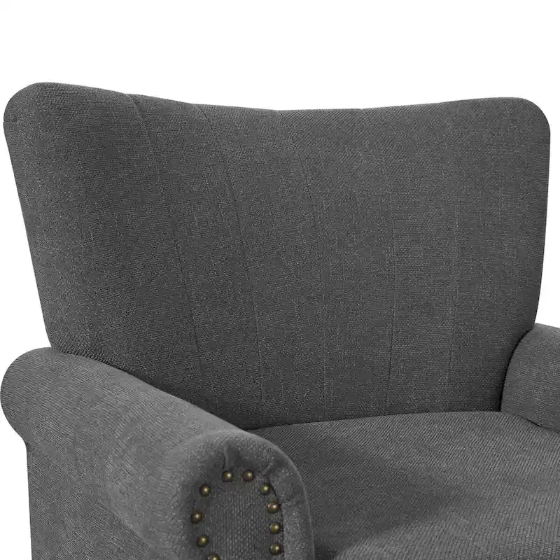 COZYMAN Contemporary Upholstered Armchair Set of 2 - Solid Wood Accent Chairs in Fabric/Faux Leather for Living Room 21