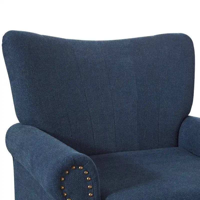 COZYMAN Contemporary Upholstered Armchair Set of 2 - Solid Wood Accent Chairs in Fabric/Faux Leather for Living Room 28