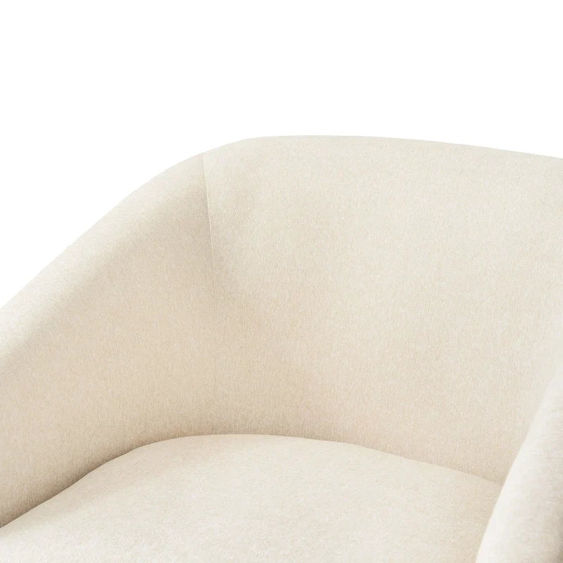 LUE BONA Contemporary Upholstered Wooden Barrel Swivel Accent Chair for Living Room 6