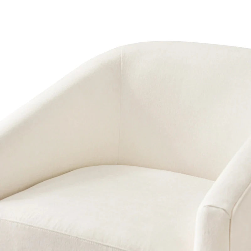 LUE BONA Contemporary Upholstered Wooden Barrel Swivel Accent Chair for Living Room 13