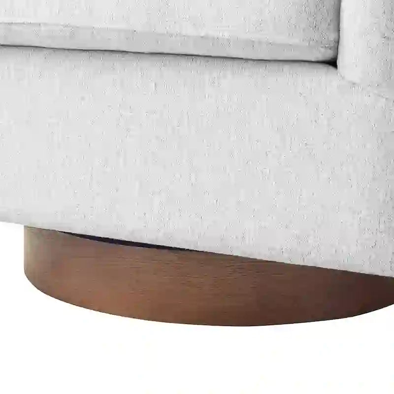 LUE BONA Contemporary Upholstered Wooden Barrel Swivel Accent Chair for Living Room 21