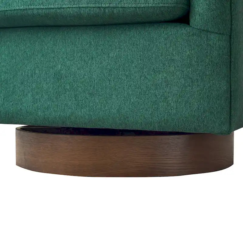 LUE BONA Contemporary Upholstered Wooden Barrel Swivel Accent Chair for Living Room 28