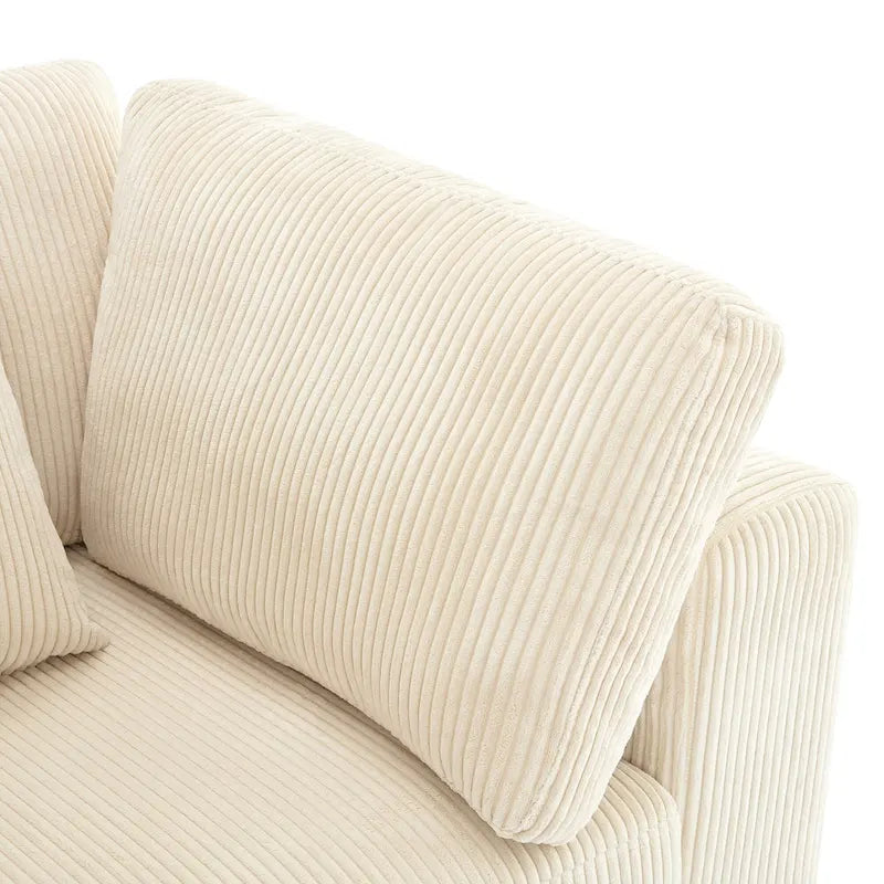 105-Inch Sofa with Cushions and Five Decorative Pillows 7
