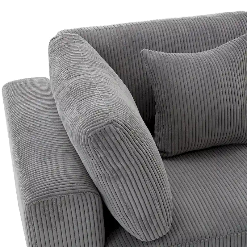 105-Inch Sofa with Cushions and Five Decorative Pillows 14