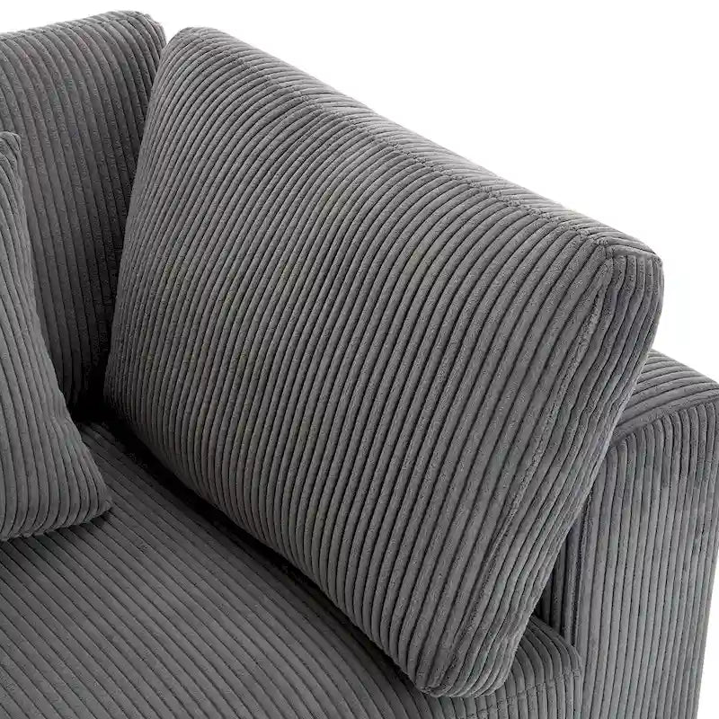 105-Inch Sofa with Cushions and Five Decorative Pillows 15