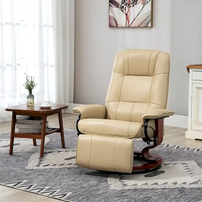 Swivel Recliner Chair with Adjustable Backrest and Footrest 29