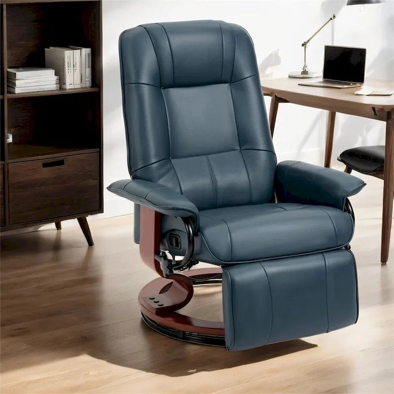 Swivel Recliner Chair with Adjustable Backrest and Footrest 3