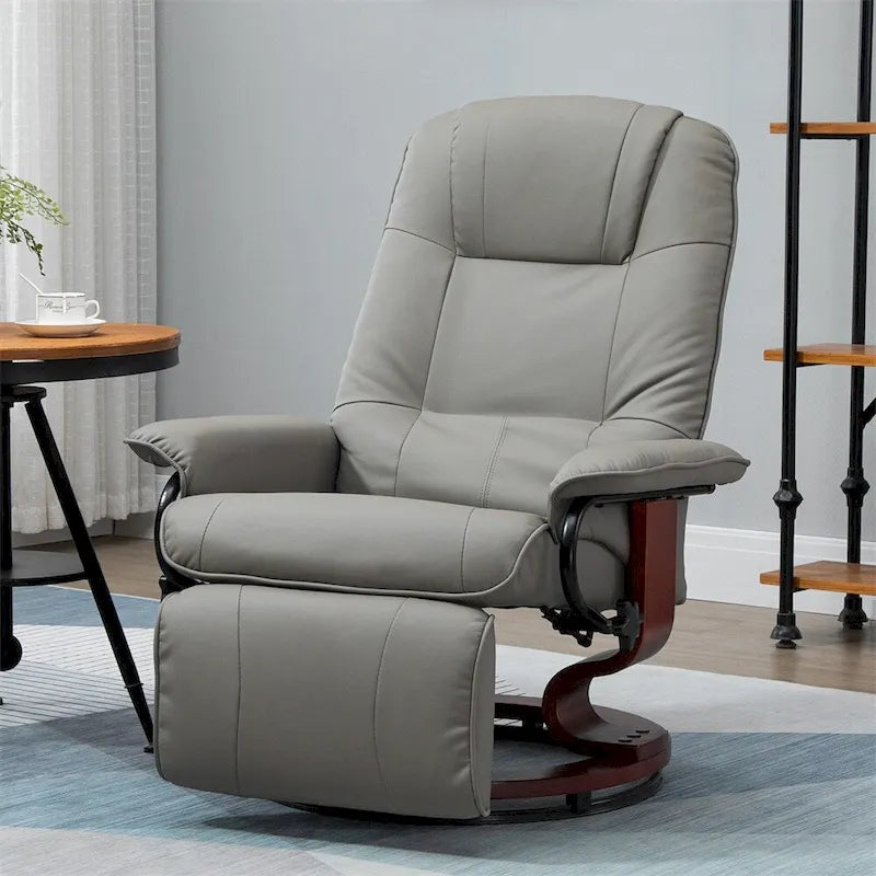 Swivel Recliner Chair with Adjustable Backrest and Footrest 14