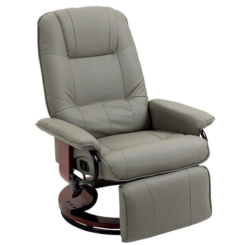 Swivel Recliner Chair with Adjustable Backrest and Footrest 21