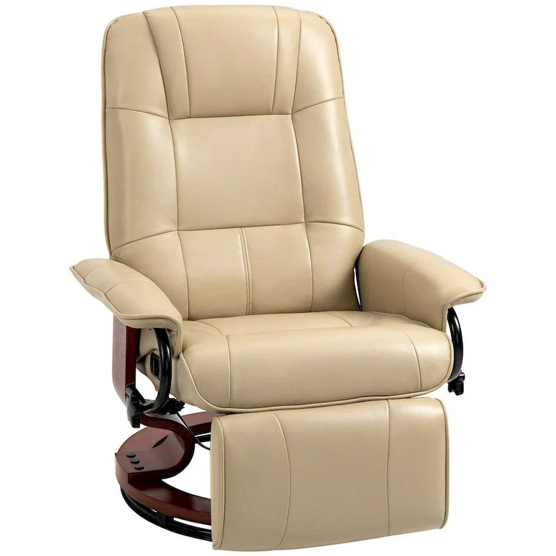 Swivel Recliner Chair with Adjustable Backrest and Footrest 28