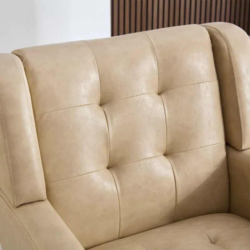 Contemporary Ergonomic Accent Chair in Soft Leather with Black Legs – Ideal for Living Room and Bedroom 7