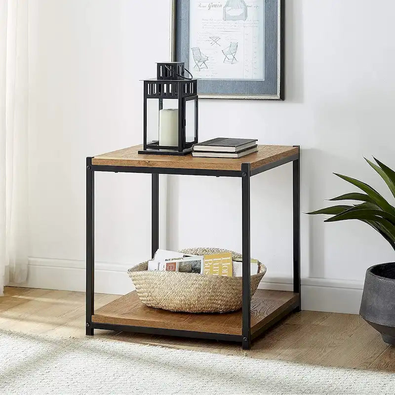 Caffoz Tall Side Table with Storage Shelf 13