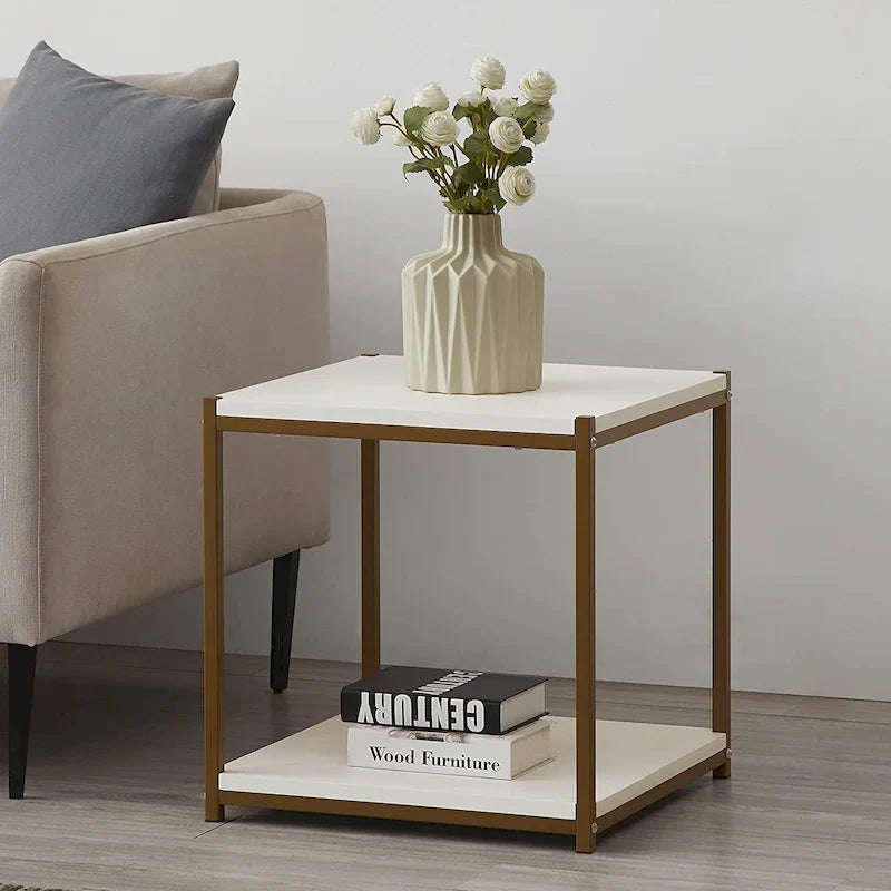 Caffoz Tall Side Table with Storage Shelf 14