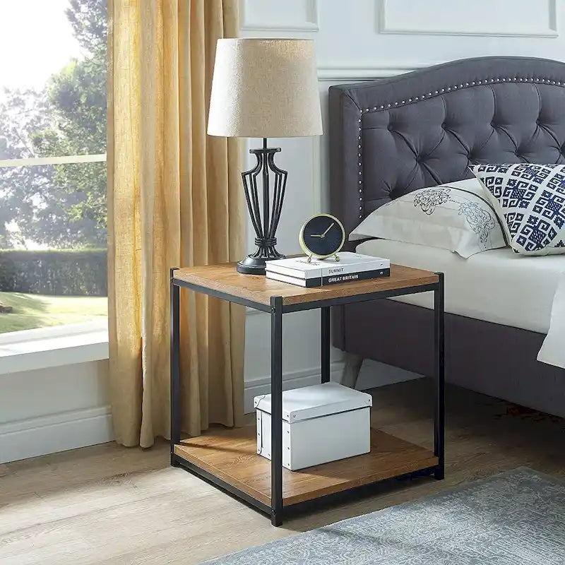 Caffoz Tall Side Table with Storage Shelf 3