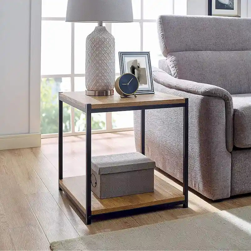 Caffoz Tall Side Table with Storage Shelf 4