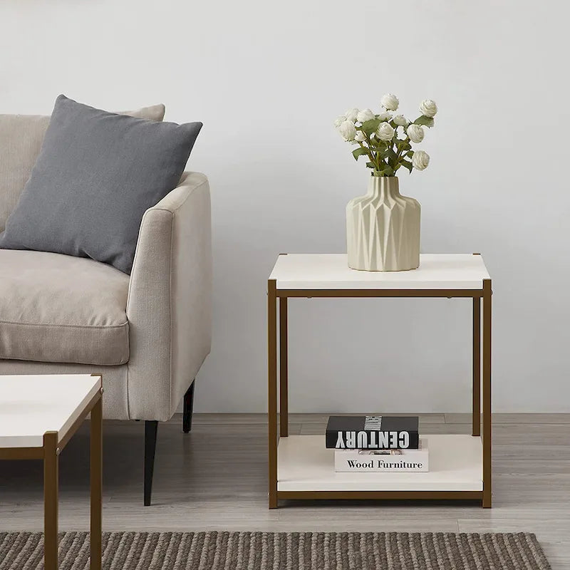 Caffoz Tall Side Table with Storage Shelf 6