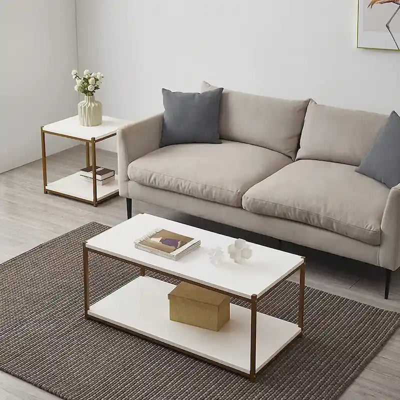 Caffoz Tall Side Table with Storage Shelf 8