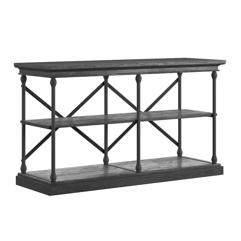 iNSPIRE Q Artisan Barnstone Iron and Wood Entryway Console Table 28