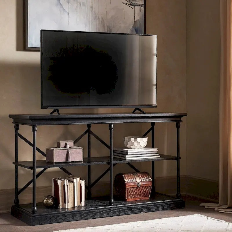 iNSPIRE Q Artisan Barnstone Iron and Wood Entryway Console Table 1
